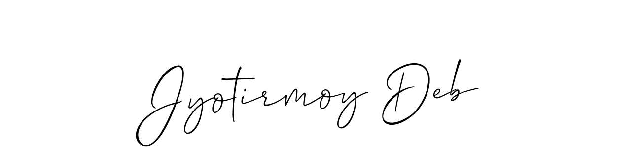 Similarly Allison_Script is the best handwritten signature design. Signature creator online .You can use it as an online autograph creator for name Jyotirmoy Deb. Jyotirmoy Deb signature style 2 images and pictures png