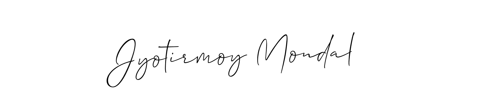 Design your own signature with our free online signature maker. With this signature software, you can create a handwritten (Allison_Script) signature for name Jyotirmoy Mondal. Jyotirmoy Mondal signature style 2 images and pictures png