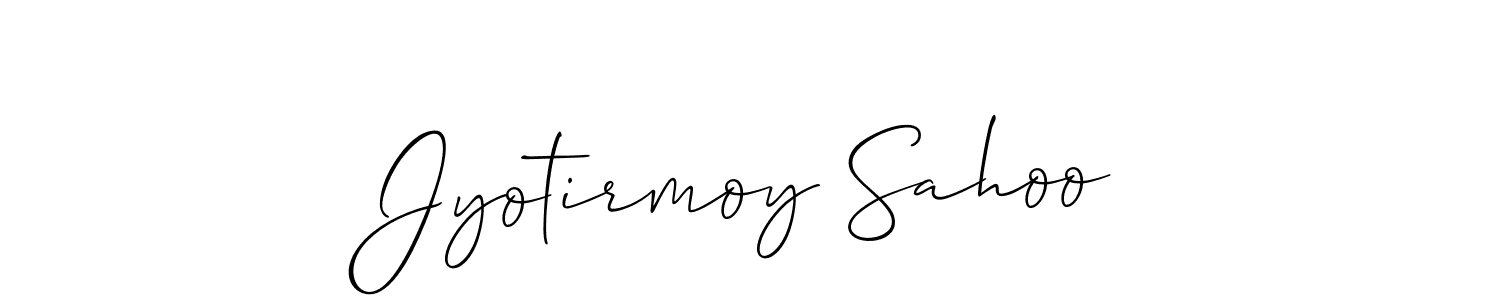 Also we have Jyotirmoy Sahoo name is the best signature style. Create professional handwritten signature collection using Allison_Script autograph style. Jyotirmoy Sahoo signature style 2 images and pictures png