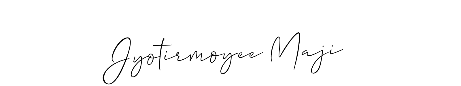 if you are searching for the best signature style for your name Jyotirmoyee Maji. so please give up your signature search. here we have designed multiple signature styles  using Allison_Script. Jyotirmoyee Maji signature style 2 images and pictures png