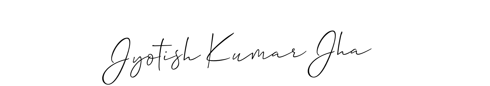 It looks lik you need a new signature style for name Jyotish Kumar Jha. Design unique handwritten (Allison_Script) signature with our free signature maker in just a few clicks. Jyotish Kumar Jha signature style 2 images and pictures png