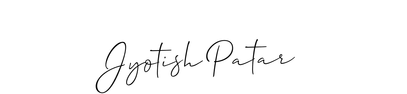 Similarly Allison_Script is the best handwritten signature design. Signature creator online .You can use it as an online autograph creator for name Jyotish Patar. Jyotish Patar signature style 2 images and pictures png