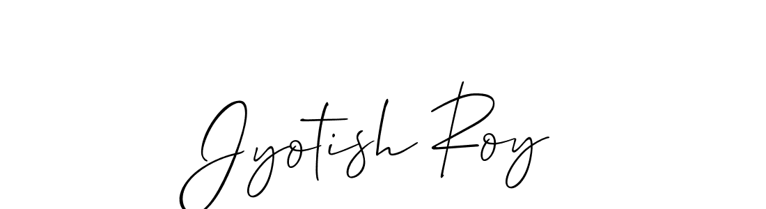 Use a signature maker to create a handwritten signature online. With this signature software, you can design (Allison_Script) your own signature for name Jyotish Roy. Jyotish Roy signature style 2 images and pictures png