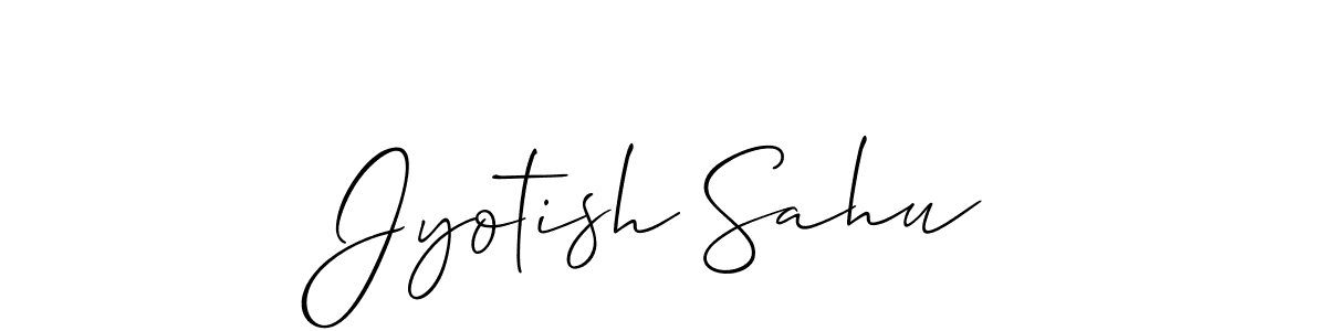 You should practise on your own different ways (Allison_Script) to write your name (Jyotish Sahu) in signature. don't let someone else do it for you. Jyotish Sahu signature style 2 images and pictures png