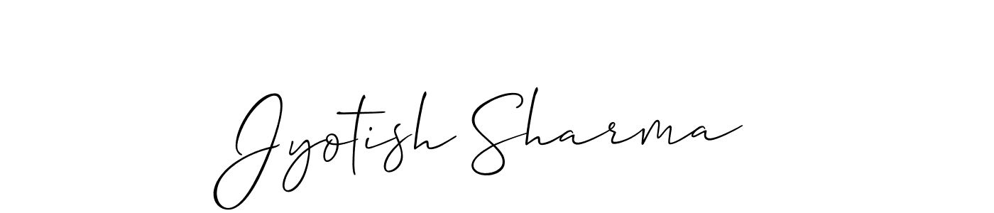 You should practise on your own different ways (Allison_Script) to write your name (Jyotish Sharma) in signature. don't let someone else do it for you. Jyotish Sharma signature style 2 images and pictures png