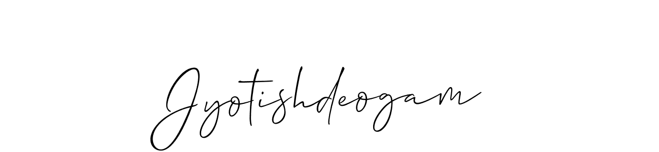 How to make Jyotishdeogam signature? Allison_Script is a professional autograph style. Create handwritten signature for Jyotishdeogam name. Jyotishdeogam signature style 2 images and pictures png