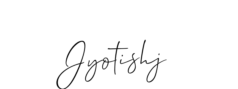 How to make Jyotishj signature? Allison_Script is a professional autograph style. Create handwritten signature for Jyotishj name. Jyotishj signature style 2 images and pictures png