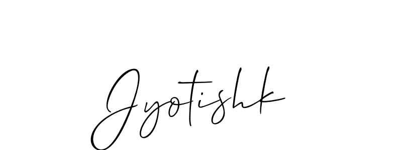 Use a signature maker to create a handwritten signature online. With this signature software, you can design (Allison_Script) your own signature for name Jyotishk. Jyotishk signature style 2 images and pictures png