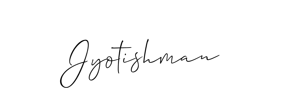 Create a beautiful signature design for name Jyotishman. With this signature (Allison_Script) fonts, you can make a handwritten signature for free. Jyotishman signature style 2 images and pictures png