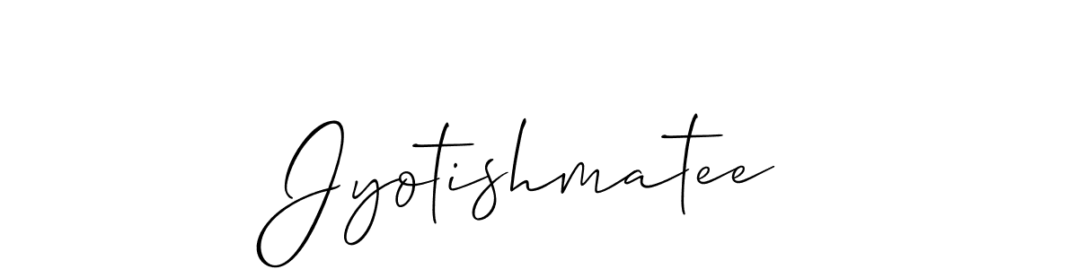 How to make Jyotishmatee name signature. Use Allison_Script style for creating short signs online. This is the latest handwritten sign. Jyotishmatee signature style 2 images and pictures png