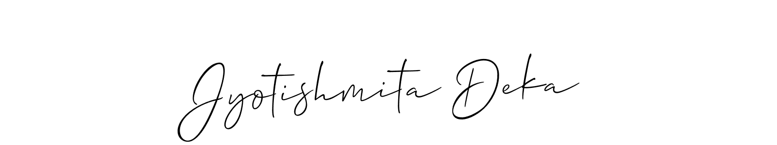 Also we have Jyotishmita Deka name is the best signature style. Create professional handwritten signature collection using Allison_Script autograph style. Jyotishmita Deka signature style 2 images and pictures png