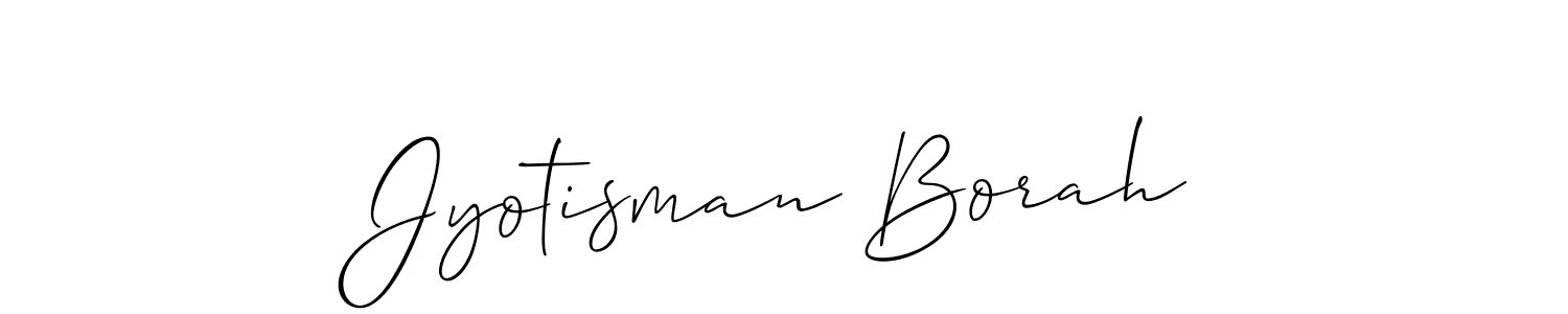 Design your own signature with our free online signature maker. With this signature software, you can create a handwritten (Allison_Script) signature for name Jyotisman Borah. Jyotisman Borah signature style 2 images and pictures png
