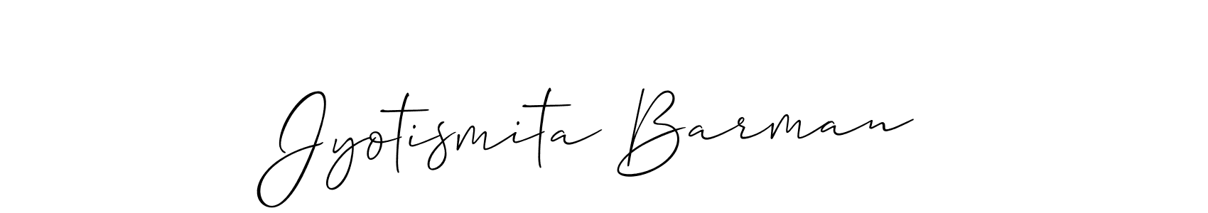 Design your own signature with our free online signature maker. With this signature software, you can create a handwritten (Allison_Script) signature for name Jyotismita Barman. Jyotismita Barman signature style 2 images and pictures png