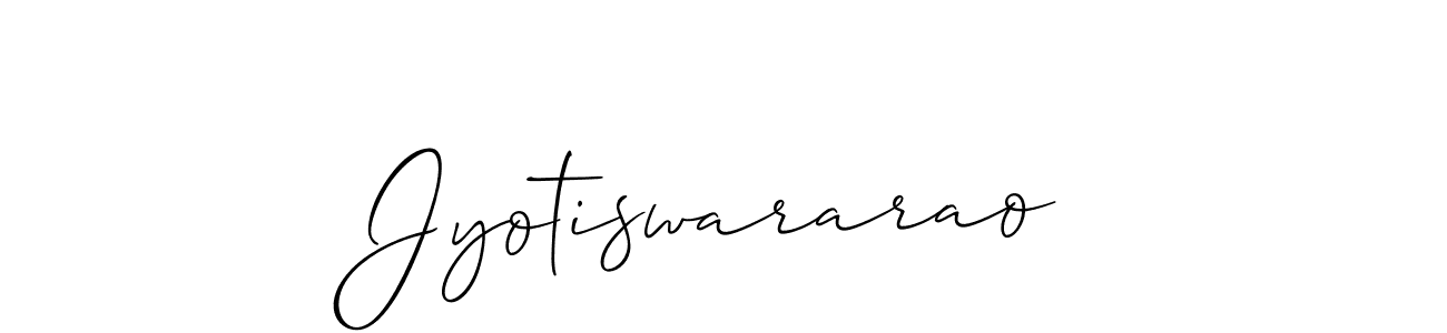 Use a signature maker to create a handwritten signature online. With this signature software, you can design (Allison_Script) your own signature for name Jyotiswararao. Jyotiswararao signature style 2 images and pictures png
