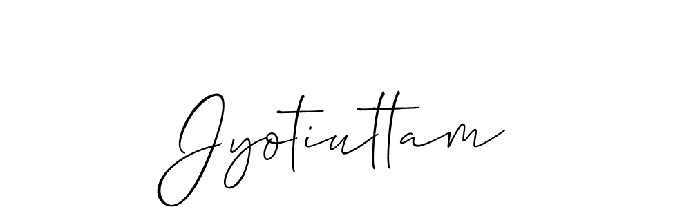 Make a beautiful signature design for name Jyotiuttam. With this signature (Allison_Script) style, you can create a handwritten signature for free. Jyotiuttam signature style 2 images and pictures png