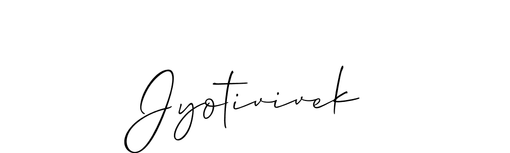 You should practise on your own different ways (Allison_Script) to write your name (Jyotivivek) in signature. don't let someone else do it for you. Jyotivivek signature style 2 images and pictures png