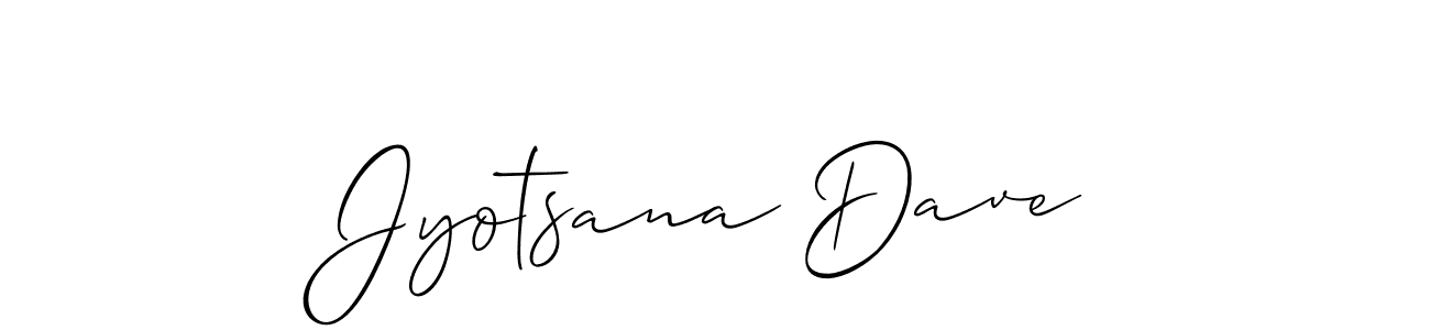 How to make Jyotsana Dave name signature. Use Allison_Script style for creating short signs online. This is the latest handwritten sign. Jyotsana Dave signature style 2 images and pictures png