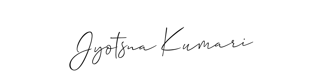 How to make Jyotsna Kumari signature? Allison_Script is a professional autograph style. Create handwritten signature for Jyotsna Kumari name. Jyotsna Kumari signature style 2 images and pictures png