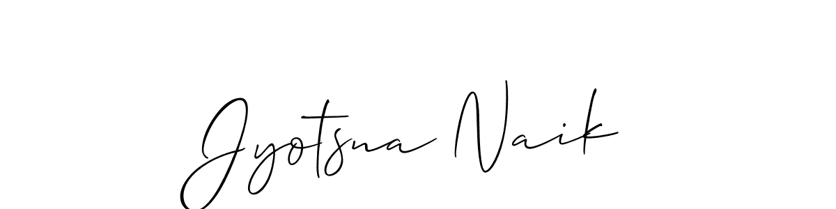 How to make Jyotsna Naik name signature. Use Allison_Script style for creating short signs online. This is the latest handwritten sign. Jyotsna Naik signature style 2 images and pictures png