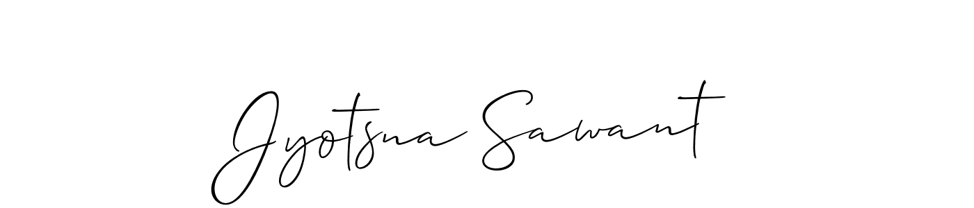 Use a signature maker to create a handwritten signature online. With this signature software, you can design (Allison_Script) your own signature for name Jyotsna Sawant. Jyotsna Sawant signature style 2 images and pictures png