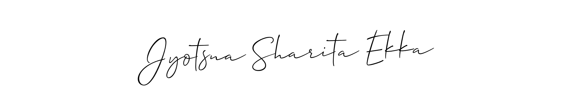 See photos of Jyotsna Sharita Ekka official signature by Spectra . Check more albums & portfolios. Read reviews & check more about Allison_Script font. Jyotsna Sharita Ekka signature style 2 images and pictures png