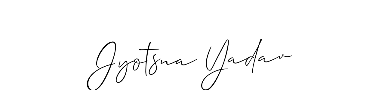 Make a short Jyotsna Yadav signature style. Manage your documents anywhere anytime using Allison_Script. Create and add eSignatures, submit forms, share and send files easily. Jyotsna Yadav signature style 2 images and pictures png