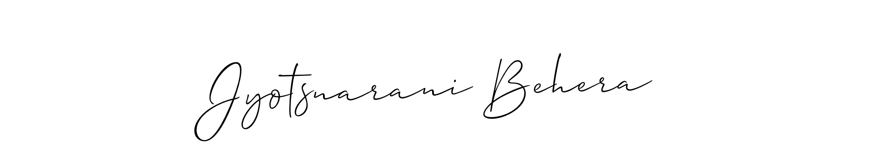 Design your own signature with our free online signature maker. With this signature software, you can create a handwritten (Allison_Script) signature for name Jyotsnarani Behera. Jyotsnarani Behera signature style 2 images and pictures png