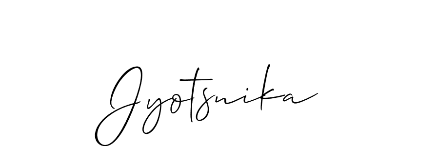 You should practise on your own different ways (Allison_Script) to write your name (Jyotsnika) in signature. don't let someone else do it for you. Jyotsnika signature style 2 images and pictures png