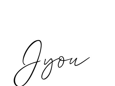 Use a signature maker to create a handwritten signature online. With this signature software, you can design (Allison_Script) your own signature for name Jyou. Jyou signature style 2 images and pictures png