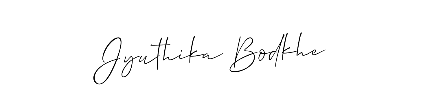 How to Draw Jyuthika Bodkhe signature style? Allison_Script is a latest design signature styles for name Jyuthika Bodkhe. Jyuthika Bodkhe signature style 2 images and pictures png