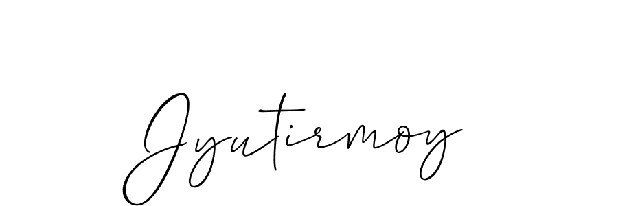 Use a signature maker to create a handwritten signature online. With this signature software, you can design (Allison_Script) your own signature for name Jyutirmoy. Jyutirmoy signature style 2 images and pictures png