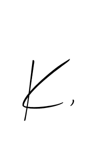 The best way (Allison_Script) to make a short signature is to pick only two or three words in your name. The name K, include a total of six letters. For converting this name. K, signature style 2 images and pictures png