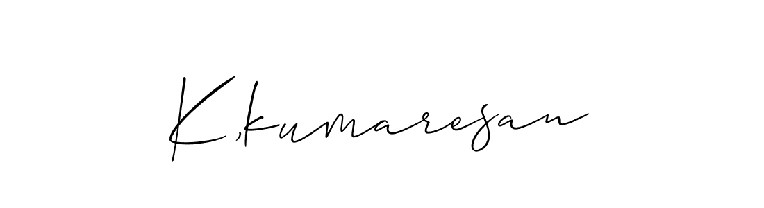 K,kumaresan stylish signature style. Best Handwritten Sign (Allison_Script) for my name. Handwritten Signature Collection Ideas for my name K,kumaresan. K,kumaresan signature style 2 images and pictures png