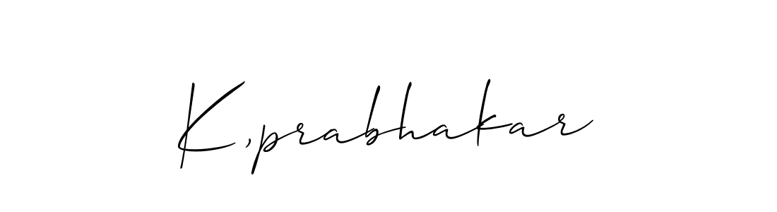 How to make K,prabhakar signature? Allison_Script is a professional autograph style. Create handwritten signature for K,prabhakar name. K,prabhakar signature style 2 images and pictures png