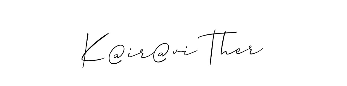 Allison_Script is a professional signature style that is perfect for those who want to add a touch of class to their signature. It is also a great choice for those who want to make their signature more unique. Get K@ir@vi Ther name to fancy signature for free. K@ir@vi Ther signature style 2 images and pictures png