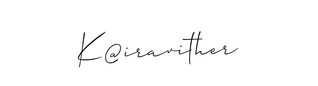 Use a signature maker to create a handwritten signature online. With this signature software, you can design (Allison_Script) your own signature for name K@iravither. K@iravither signature style 2 images and pictures png