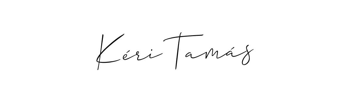 Allison_Script is a professional signature style that is perfect for those who want to add a touch of class to their signature. It is also a great choice for those who want to make their signature more unique. Get Kéri Tamás name to fancy signature for free. Kéri Tamás signature style 2 images and pictures png