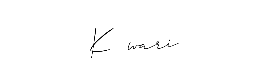 How to Draw Kतिwari signature style? Allison_Script is a latest design signature styles for name Kतिwari. Kतिwari signature style 2 images and pictures png