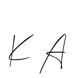 Similarly Allison_Script is the best handwritten signature design. Signature creator online .You can use it as an online autograph creator for name K A. K A signature style 2 images and pictures png