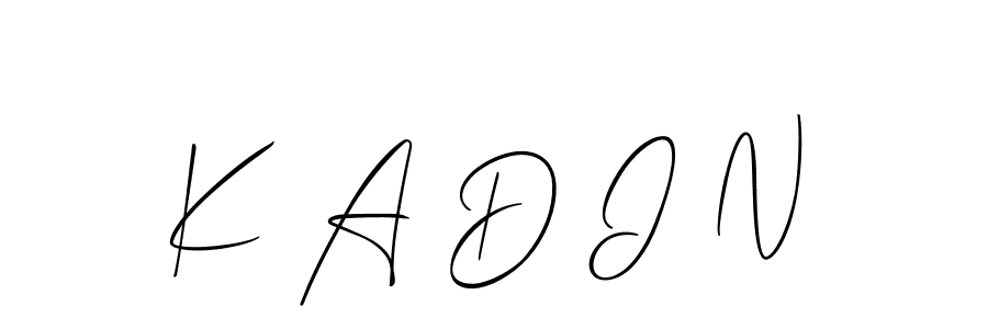 Make a beautiful signature design for name K A D I N. Use this online signature maker to create a handwritten signature for free. K A D I N signature style 2 images and pictures png