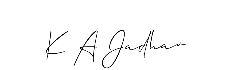 Here are the top 10 professional signature styles for the name K A Jadhav. These are the best autograph styles you can use for your name. K A Jadhav signature style 2 images and pictures png