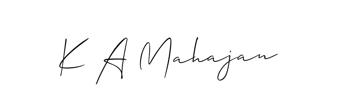 Best and Professional Signature Style for K A Mahajan. Allison_Script Best Signature Style Collection. K A Mahajan signature style 2 images and pictures png