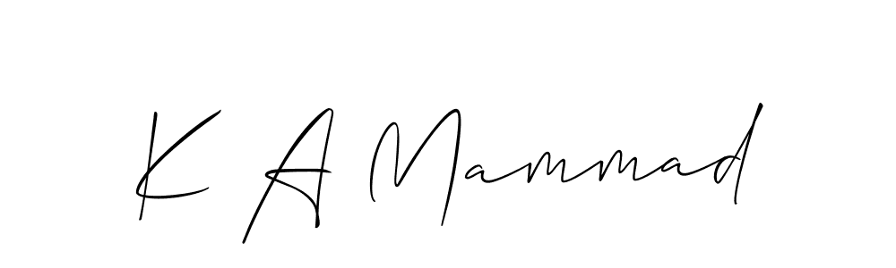 You can use this online signature creator to create a handwritten signature for the name K A Mammad. This is the best online autograph maker. K A Mammad signature style 2 images and pictures png