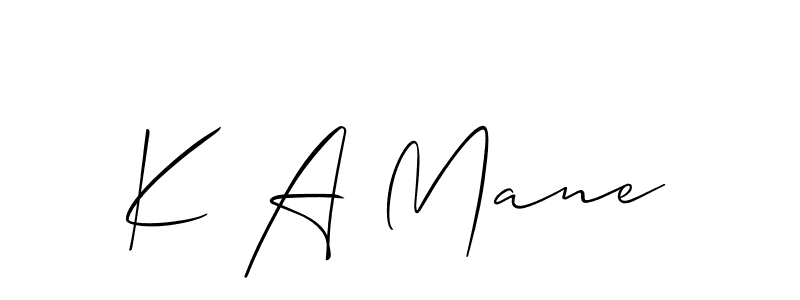 Best and Professional Signature Style for K A Mane. Allison_Script Best Signature Style Collection. K A Mane signature style 2 images and pictures png