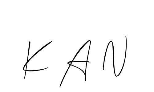 Similarly Allison_Script is the best handwritten signature design. Signature creator online .You can use it as an online autograph creator for name K A N. K A N signature style 2 images and pictures png