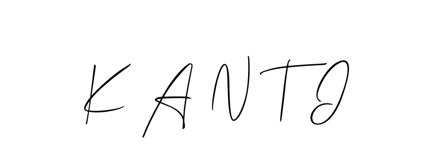 Similarly Allison_Script is the best handwritten signature design. Signature creator online .You can use it as an online autograph creator for name K A N T I. K A N T I signature style 2 images and pictures png