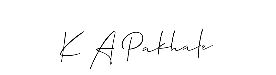 This is the best signature style for the K A Pakhale name. Also you like these signature font (Allison_Script). Mix name signature. K A Pakhale signature style 2 images and pictures png
