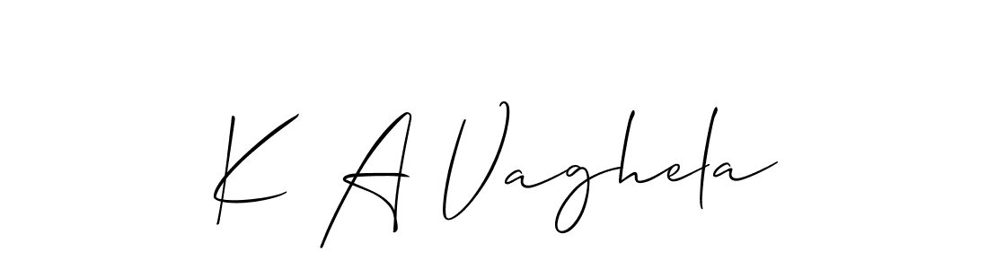 Best and Professional Signature Style for K A Vaghela. Allison_Script Best Signature Style Collection. K A Vaghela signature style 2 images and pictures png