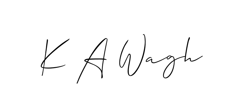 Similarly Allison_Script is the best handwritten signature design. Signature creator online .You can use it as an online autograph creator for name K A Wagh. K A Wagh signature style 2 images and pictures png
