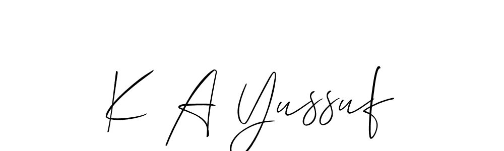 Here are the top 10 professional signature styles for the name K A Yussuf. These are the best autograph styles you can use for your name. K A Yussuf signature style 2 images and pictures png